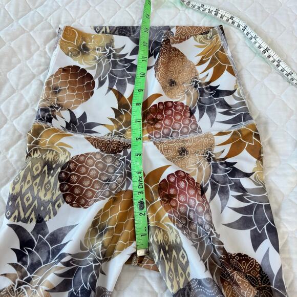 Emily HSU Pineapple Leggings Sz S High Waist Yoga Pants Bold Print Activewear - Picture 6 of 6